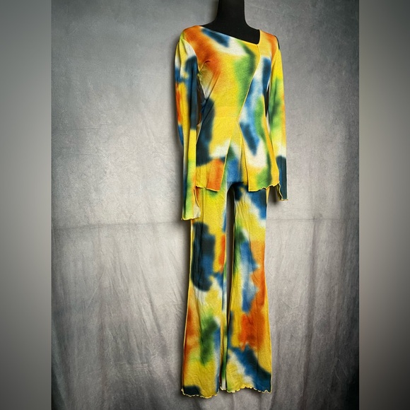 Abstract tie dye two piece set size xs - Picture 2 of 7
